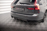 Maxton Design Central Rear Splitter (With Vertical Bars) Volvo V90 / S90 R-Design Mk2 by Maxton Design VO-V90-2-RDESIGN-RD1G+RD2G