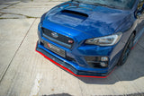 Maxton Design Front Splitter V.3 Subaru WRX STI by Maxton Design SUIM4WRXSTI-FD1G+FD1RRED