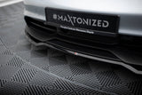 Maxton Design Front Splitter Porsche Taycan / Taycan 4 / Taycan 4S / Taycan GTS Mk1 by Maxton Design PO-TAY-1-FD1G