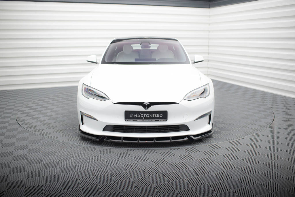Maxton Design Front Splitter V.1 - Tesla Model S Plaid Mk1 Facelift ...