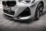 Maxton Design Front Splitter V.2 + Flaps BMW 2 Coupe M-Pack / M240I G42 by Maxton Design BM-2-42-MPACK-FD2G+FSF1B