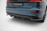 Rear Splitter (with vertical bars) Audi Q8 Mk1 by Maxton Design AU-Q8-1-RD1G+RD2G