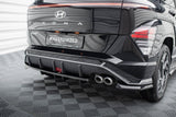 Maxton Design Rear Splitter (With Vertical Bars) Hyundai Kona N-Line Mk2 by Maxton Design HY-KO-2-NLINE-RSD1G+RD1G