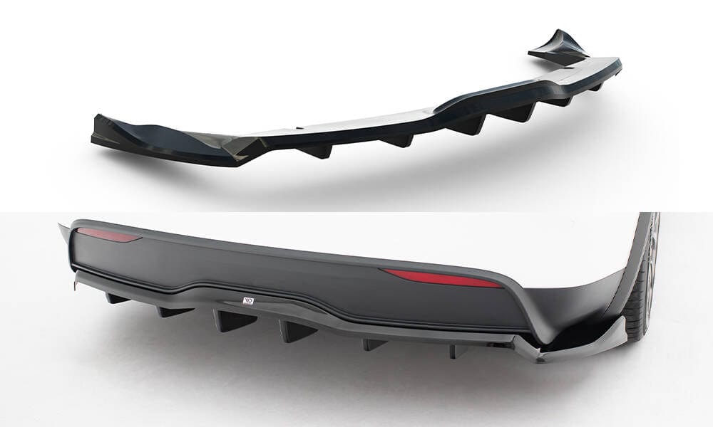 Maxton Design Rear Splitter (With Vertical Bars) V.2 - Tesla Model X ...
