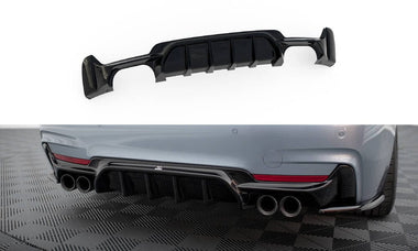Maxton Design Rear Valance BMW 4 Coupe / Gran Coupe / Cabrio M-Pack F32 / F36 / F33 (Version With Dual Exhausts On Both Sides) by Maxton Design BM-4-F32-MPACK-RS1GOO_OO