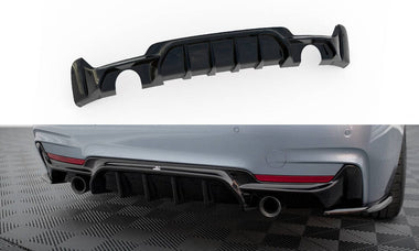 Maxton Design Rear Valance BMW 4 Coupe / Gran Coupe / Cabrio M-Pack F32 / F36 (Version With Exhaust On Both Sides) by Maxton Design BM-4-F32-MPACK-RS1GO_O
