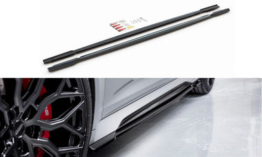 Maxton Design Gloss Black Maxton Design Side Skirts Diffusers V.1 Audi RS6 C8 AU-RS6-C8-SD1G