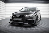 Maxton Design Street Pro Front Splitter V.1 + Flaps Audi RS3 Sedan 8V Facelift by Maxton Design