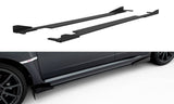 Street Pro Side Skirts Diffusers + Flaps Subaru Impreza WRX STI Mk3 Facelift by SUBARU SUIM3FWRXSTICNC-SD1B+SF1G