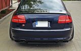 Maxton Design Central Rear Splitter Audi A8 W12 D3 (With Vertical Bars) by Maxton Design AU-S8-D3-RD1+RD2G
