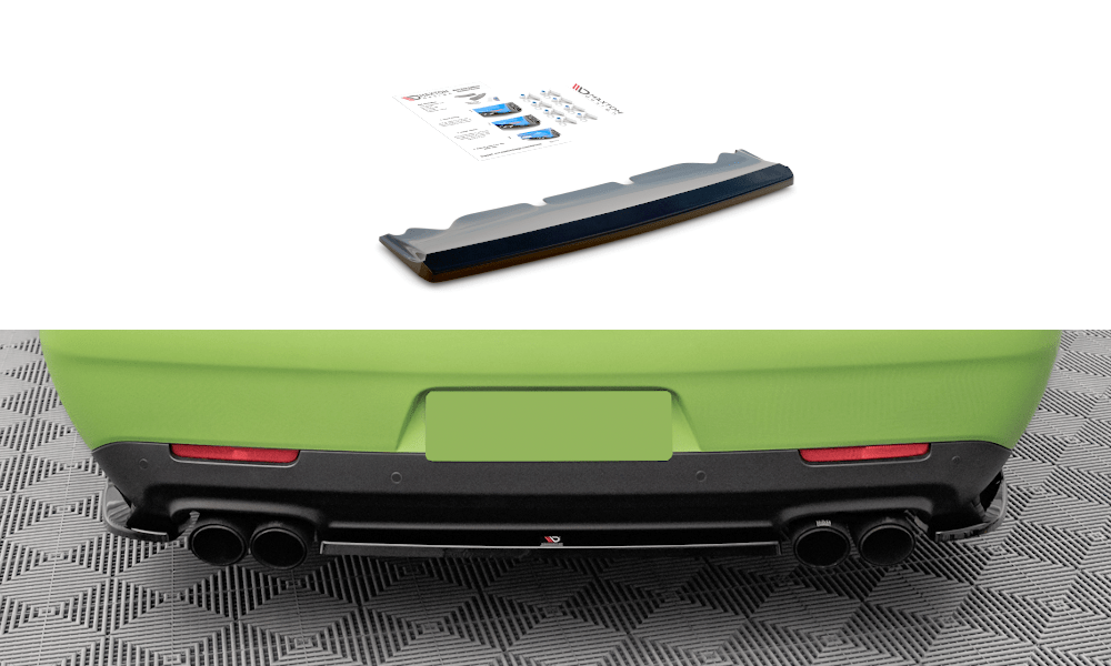 Maxton Design Central Rear Splitter - Dodge Challenger SRT Hellcat ...