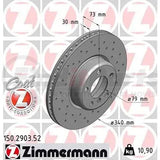 Drilled Front Brake Rotor Kit (340x30) - BMW F2X 228i / F3X 328i 428i & more by Zimmerman 34116792223-ZIMSport-QTY2