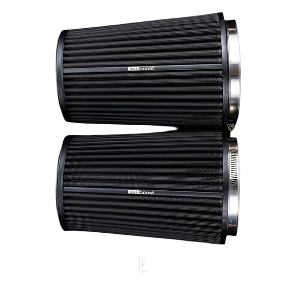 BlackBoost USA Twin Air Flow Filters Inlet Diameter 4.3"/110MM (Set of 2) by BlackBoost USA UC_110_145_201_218_SET2