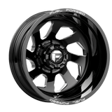 Fuel Wheels DD39 FF39D 22" 8x200 Gloss Black Milled by Fuel Offroad DE3922829235R