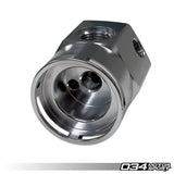 034 Motorsport Fuel Pressure Regulator Housing Adapter  (FPR Remote Mount) - Billet Aluminum by 034 Motorsport 034-106-5001-RAW