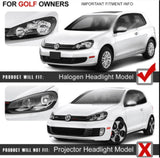 VLAND LED Headlights and Tail Lights (w/ Demon Eyes) - VW Mk6 Golf by VLAND 0197A-DEM+0183A-RS-RHD-P02