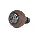 BFI Heavy Weight Shift Knob GS2 Nougat Brown Air Leather / Black Anodized (Threaded) by BFI GS2SNT-182