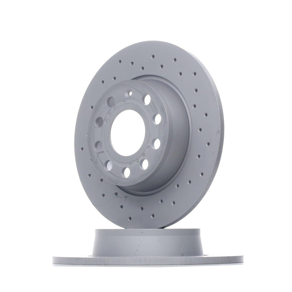 Qu21265 Rear Rotor Zimmerman X-Drilled Rear Rotor Set (272x10mm) - VW/Audi / MK5 / MK6 ...