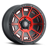 ICON Alloys Victory 17" 6x135 Satin Black w/Red Tint | ico3017856350SBRT