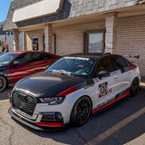 CJM Industries Audi 8V S3 Facelift Front Chassis Mounted Splitter - Gen2 - (2017-2020)