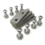 CJM Industries Splitter Endplate Wear Pads / Scuff Plates - Vertical Mounting (Titanium Pucks) by CJM Industries 2022142-tiP4