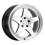 Kansei KNP 17" 5x120 Hyper Silver w/ Machined Lip by Kansei K12H-178018+35