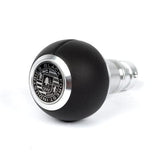 BFI Heavy Weight Shift Knob GS2 Black Nappa Leather / Machined Finish (Threaded) by BFI GS2H-182