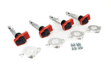 1.8T Coilpack Adapter Kit with Red Bosch R8 Coilpacks by UroTuning Kits 18T-R8-Coilpack-Adapter-Kit-Polished