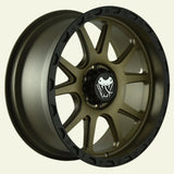 Mamba M27 17" 5x127 Stippled Matte Bronze / Black Lip by Mamba Offroad Wheels M277973N128