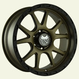 Mamba M27 17" 5x127 Stippled Matte Bronze / Black Lip by Mamba Offroad Wheels M277973N128