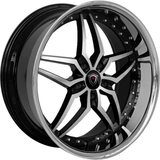 Marquee Wheels Marquee Wheels M5331A 22" 5x114.3 Black / Machined / Stainless Lip
