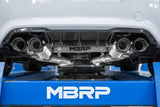 MBRP MBRP 18-22 BMW M2 Competition 3.0L T304 SS 3in Resonator-Back Exhaust Quad Rear w/ Carbon Fiber Tips S45023CF