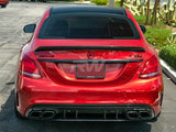 RW Carbon Mercedes W205 Sedan DTM Carbon Fiber Trunk Spoiler by RW Carbon