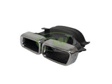 RW Carbon Mercedes C63 AMG Style Chrome/Black Exhaust Tips by RW Carbon