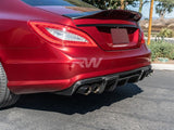RW Carbon Mercedes W218 CLS63 Renn Style Carbon Fiber Diffuser by RW Carbon mercw21805