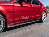 RW Carbon Mercedes W218 CLS Carbon Fiber Side Skirt Extensions by RW Carbon mercw21814
