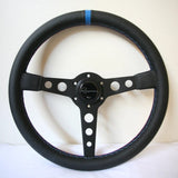 Renown Blue Stripe Renown Monaco Steering Wheel Motorsport Leather Competition / Tricolor MonMLCb