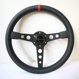 Renown Red Stripe Renown Monaco Steering Wheel Motorsport Leather Competition / Tricolor MonMLCr