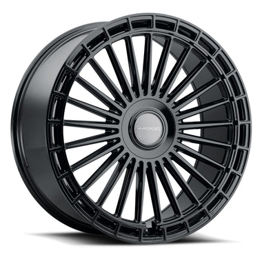 MV Forged MVF40 24" 6x135 up to 6x139.7 Gloss Black (Custom Wheel) by MV FORGED 4106BBCC MVF40GBLK-P1