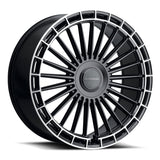 MV Forged MVF40 24" 5x110 up to 5x130 Gloss Black Diamond Ring (Custom Wheel) by MV FORGED