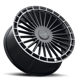 MV Forged MVF40 24" 5x110 up to 5x130 Gloss Black Diamond Ring (Custom Wheel) by MV FORGED