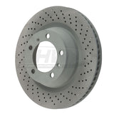 SHW Performance SHW Performance 12-16 Porsche 911 Carrera w/o Ceramics Right Rear Drilled-Dimpled Monobloc Brake Rotor PRR39914