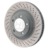 SHW Performance SHW Performance 15-16 Porsche 911 Carrera 4 GTS w/o Ceramics Right Frt Drill-Dimp Monobloc Brake Rotor PFR39912