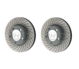 SHW Performance SHW Performance Front Drilled-Dimpled MB Brake Rotor Kit (315x28) - Porsche / 981 / Boxster / Cayman / 2.7L (13-16) PFL39811-PFR39812