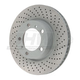 SHW Performance SHW Performance 13-16 Porsche Boxster 2.7L w/o Ceramics Right Front Drilled-Dimpled Monobloc Brake Rotor PFR39812