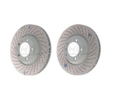 SHW Performance SHW Performance Front Cross-Drilled Monobloc Brake Rotor Kit (350x34) - Porsche 911 GT3 3.6L w / o Ceramic Brakes (04-08) PFL32909-PFR33009