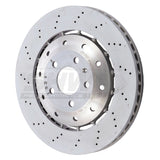 SHW Performance SHW Performance 08-12 Audi R8 4.2L Excl Ceramic Brakes Front Drill-Dimp Lightweight Brake Rotor AFX44215