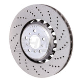 SHW Performance SHW Performance 13-16 BMW M5 4.4L Right Front Cross-Drilled Lightweight Brake Rotor BFR48161