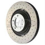 SHW Performance SHW Performance 2021 Porsche 911 Turbo 3.7L Right Front Cross-Drilled Lightweight Brake Rotor PFR49216