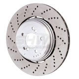 SHW Performance SHW Performance 06-10 BMW M5 5.0L Left Rear Cross-Drilled Lightweight Brake Rotor BRL48071